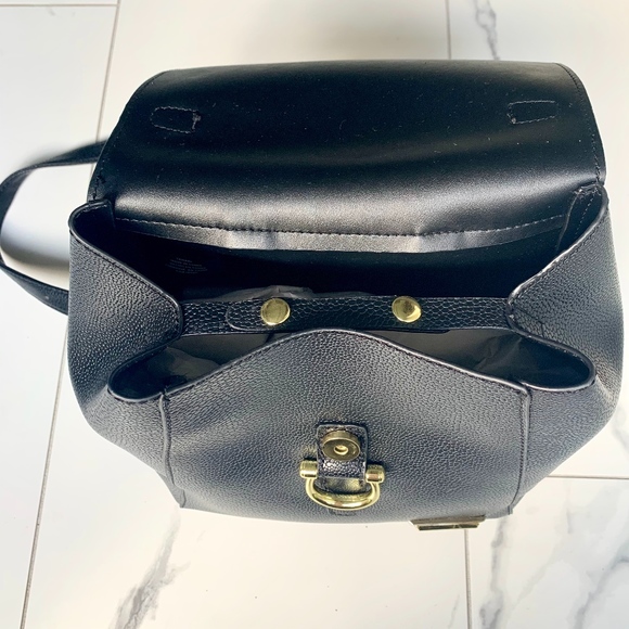 Tahari Black Backpack with Gold Accents - Picture 3 of 5